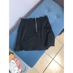 Black zip up skirt